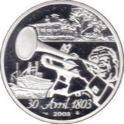 1½ Euros Louisiana Purchase, France, 2003 reverse image