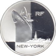 1½ Euros Passenger ship Normandie obverse image