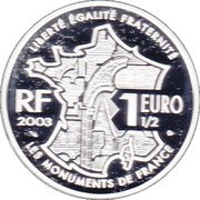 1½ Euros Chateau Chambord obverse image