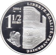 1½ Euros Napoleon, France, 2004 reverse image