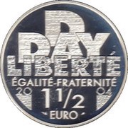 1½ Euros Normandy Invasion, France, 2004 reverse image