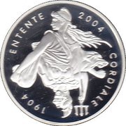 1½ Euros Entente Cordiale, France, 2004 reverse image