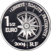 1½ Euros The Great Air Express Paris-London, France, 2004 reverse image