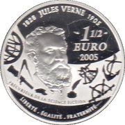 1½ Euros From the Earth to the Moon, France, 2005 reverse image