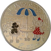 1½ Euros Kitty at Café, France, 2005 reverse image