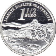 1½ Euros Battle of Austerlitz, France, 2005 reverse image