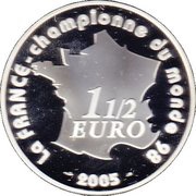 1½ Euros FIFA World Cup, France, 2005 reverse image