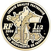 1½ Euros Dome of Les Invalides obverse image