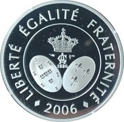 1½ Euros Queen Amélie, France, 2006 reverse image