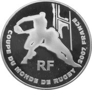 1½ Euros Rugby World Cup obverse image
