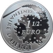 1½ Euros Tintin and Captain Haddock obverse image