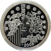 1½ Euros French Presidency, France, 2008 reverse image