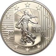 1½ Euros French Republic obverse image