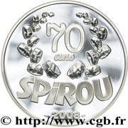 1½ Euros Spirou, France, 2008 reverse image