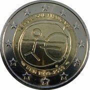 2 Euros 10 Years of EMU obverse image