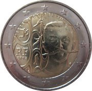 2 Euros Pierre de Coubertin obverse image