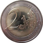 2 Euros Pierre de Coubertin reverse image