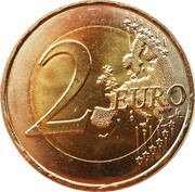 2 Euros D-Day reverse image