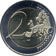 2 Euros 30 Years of European Union Flag reverse image