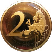 2 Euros Festival of the Federation; Coloured reverse image