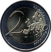 2 Euros EURO 2016 Football Championship reverse image