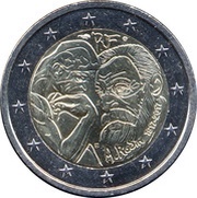 2 Euros Auguste Rodin obverse image