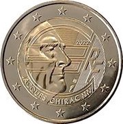 2 Euros Jacques Chirac obverse image