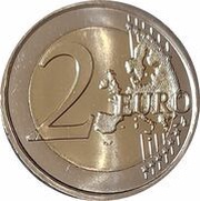2 Euros Jacques Chirac, France, 2022 reverse image