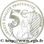 5 Euros Thank you Franc, France, 2002 reverse image