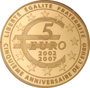 5 Euros Euro, France, 2007 reverse image