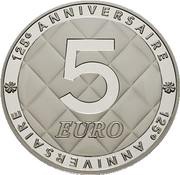 5 Euros Coco Chanel, France, 2008 reverse image