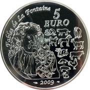 5 Euros La Fontaine - Year of the Ox, France, 2009 reverse image