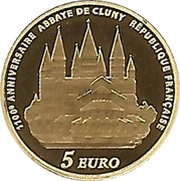 5 Euros Cluny Abbey obverse image