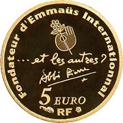 5 Euros Abbé Pierre obverse image
