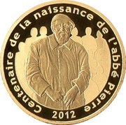 5 Euros Abbé Pierre, France, 2012 reverse image