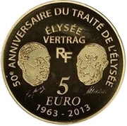 5 Euros Treaty of Elysée obverse image