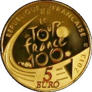 5 Euros Tour de France obverse image