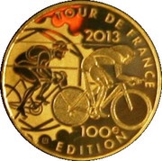 5 Euros Tour de France, France, 2013 reverse image