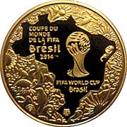 5 Euros - Fifa Coupe du Monde au Brésil 2014, France, 2014 reverse image