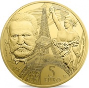 5 Euros Age of Iron and Glass, France, 2017 reverse image