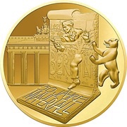 5 Euros Berlin Wall, France, 2019 reverse image