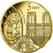 5 Euros Gothic architecture, France, 2020 reverse image