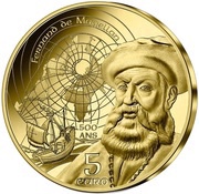 5 Euros Magellan et Art Manuelin 2021, France, 2021 reverse image