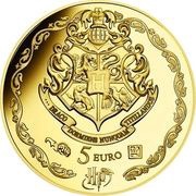 5 Euros The Golden Snitch, France, 2022 reverse image