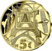 5 Euros Gustave Eiffel, France, 2023 reverse image