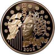 10 Euros Euro Circulation, France, 2002 reverse image