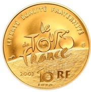 10 Euros Tour de France obverse image