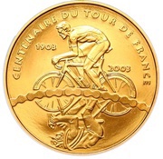 10 Euros Tour de France, France, 2003 reverse image