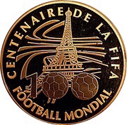 10 Euros FIFA, France, 2004 reverse image