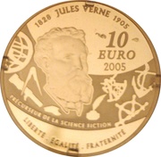 10 Euros In 80 days around the world, France, 2005 reverse image